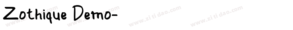 Zothique Demo字体转换